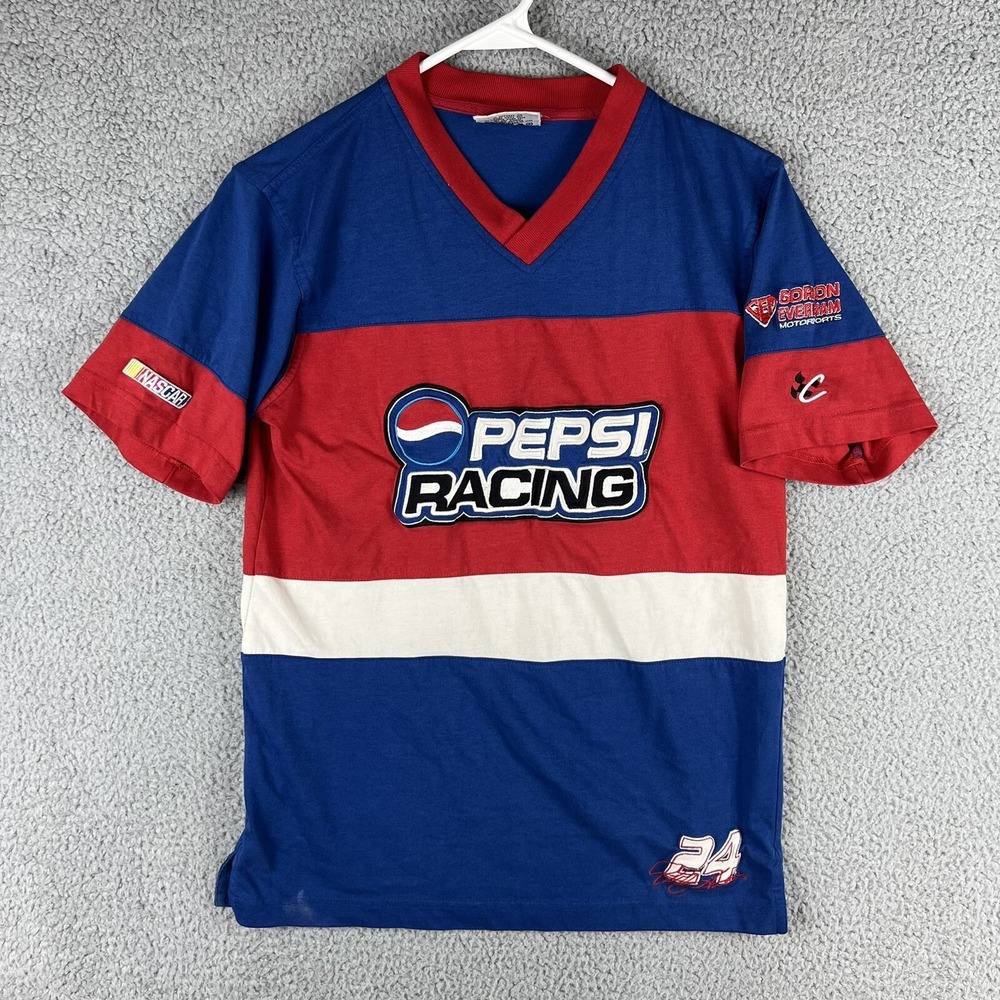 Chase Authentics T Shirt Jeff Gordon Pepsi Racing Nascar Embroidered sz L fits M